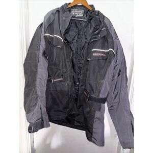 motoboss jacket 4XL mens motorcycle riding protective jacket Long Black/blue